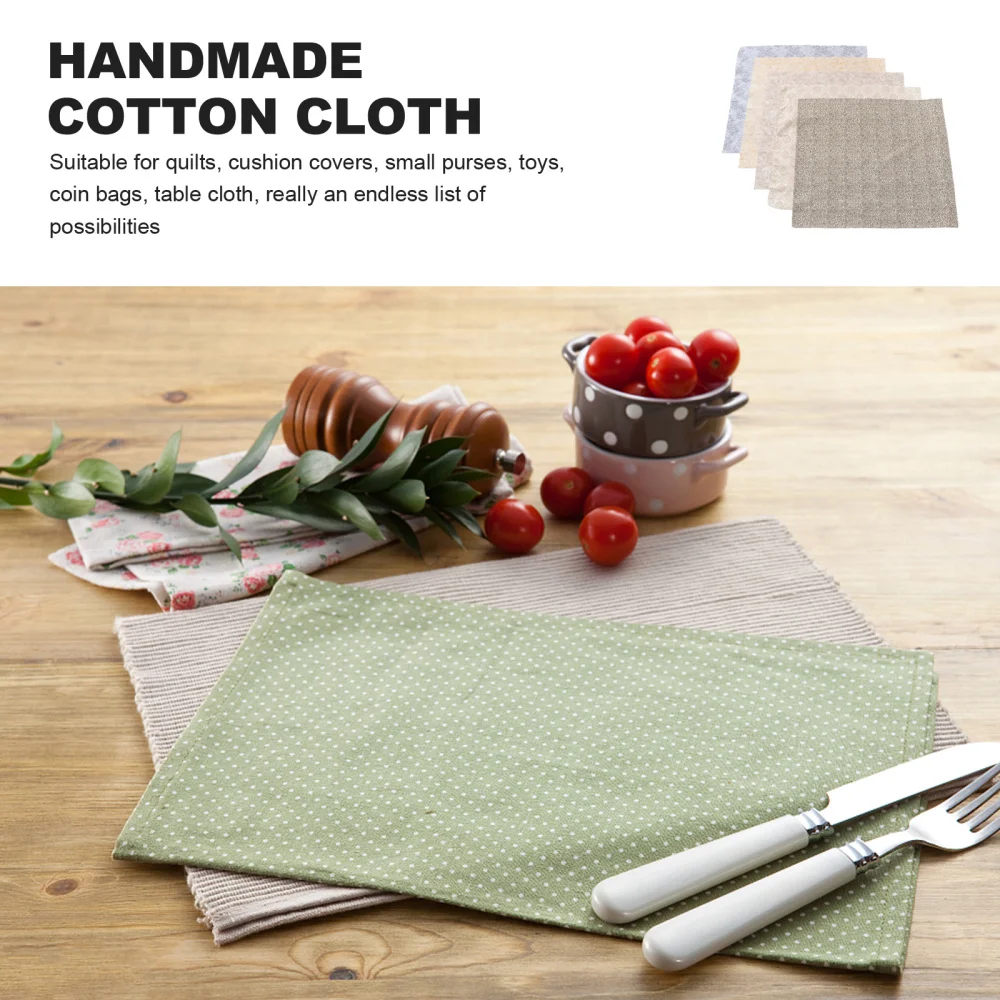 

5pcs Printing Versatile Patchwork Cloth DIY Sewing Fabric Supply