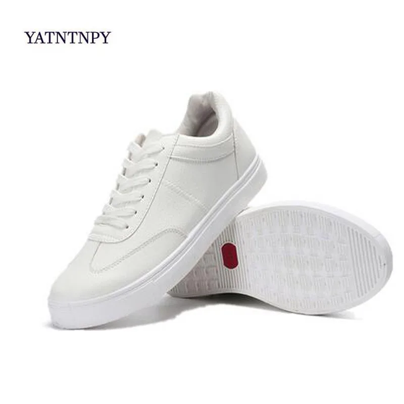Однотонные белые Для мужчин повседневная обувь кроссовки 2019 Демисезонный легкий