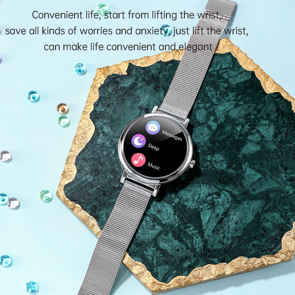 2021 Full Touch Screen Smart Watch Women LW06 IP68 Waterproof Pedometer Heart Rate Sports Smartwatch Fitness Bracelet for Lady
