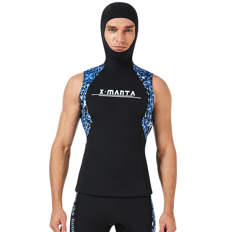 

3MM Neoprene Wetsuit Vest with Hood Wetsuit Sleeveless Men Woman Diving Surfing Hoodie Vest for Men Swimwear New Arrival