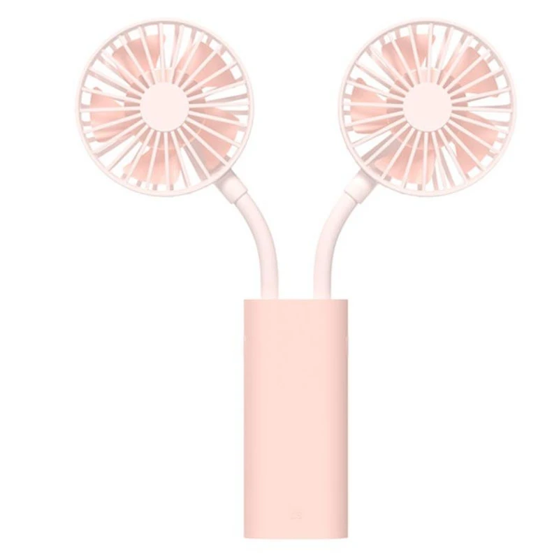 

Small Handheld Fan,Dual Head Fan,2-In-1 Multi-Purpose Small Fan,Mini Personal Fan,3 Speed Adjustable,for Travel,Pink
