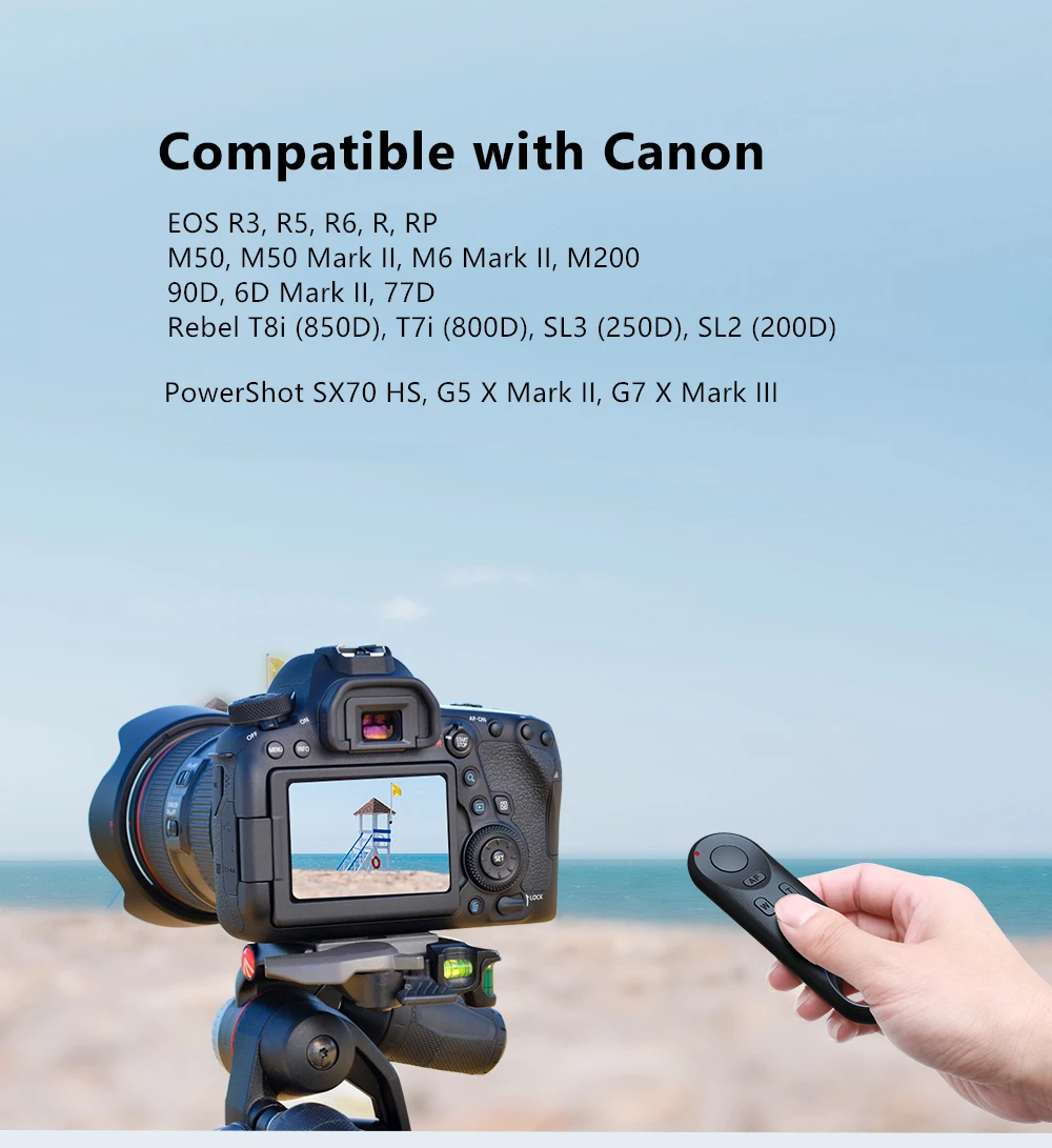 Беспроводной пульт дистанционного управления затвором AODELAN BR-E1 для Canon EOS R3 R5 R 850D 6D