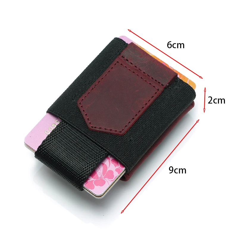 Мужской Тонкий минималистичный кошелек из натуральной кожи держатель для
