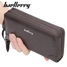 Мужской кошелек Baellerry, длинный деловой клатч, большой вместимости, кошелёк на молнии, из искусственной кожи