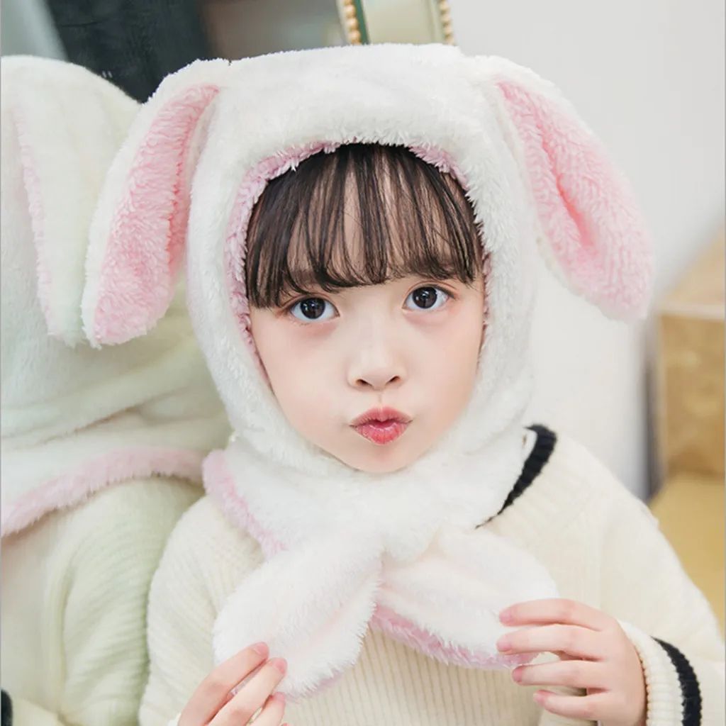 Регулируемый плотный шарф для маленьких девочек наушники милая шапка защиты