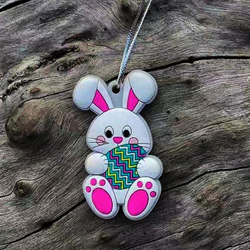 

DIY Wooden Rabbit Hanging Pendant for Home Ornaments Happy Easter Bunny Decorations