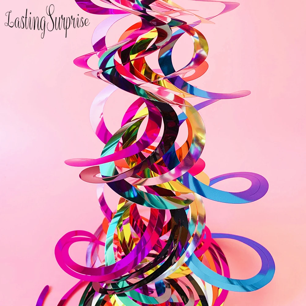 15 шт завитки из фольги баннер Сияющие гирлянда для свадьбы детское украшение