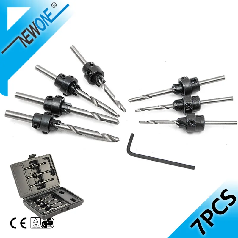 Набор сверл для зенковки NEWONE 7 шт. Расширитель столярных работ изготовленный
