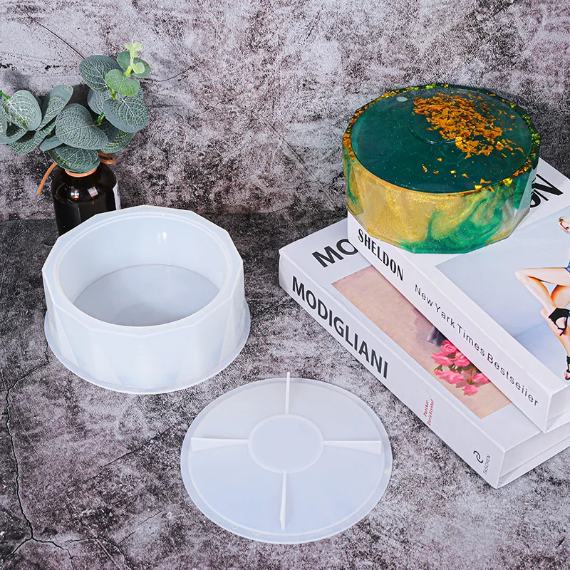 

Алмазная коробка для хранения, силиконовая форма «сделай сам», Прозрачная форма для эпоксидной смолы, литье с крышкой, шкатулка для ювелирн...