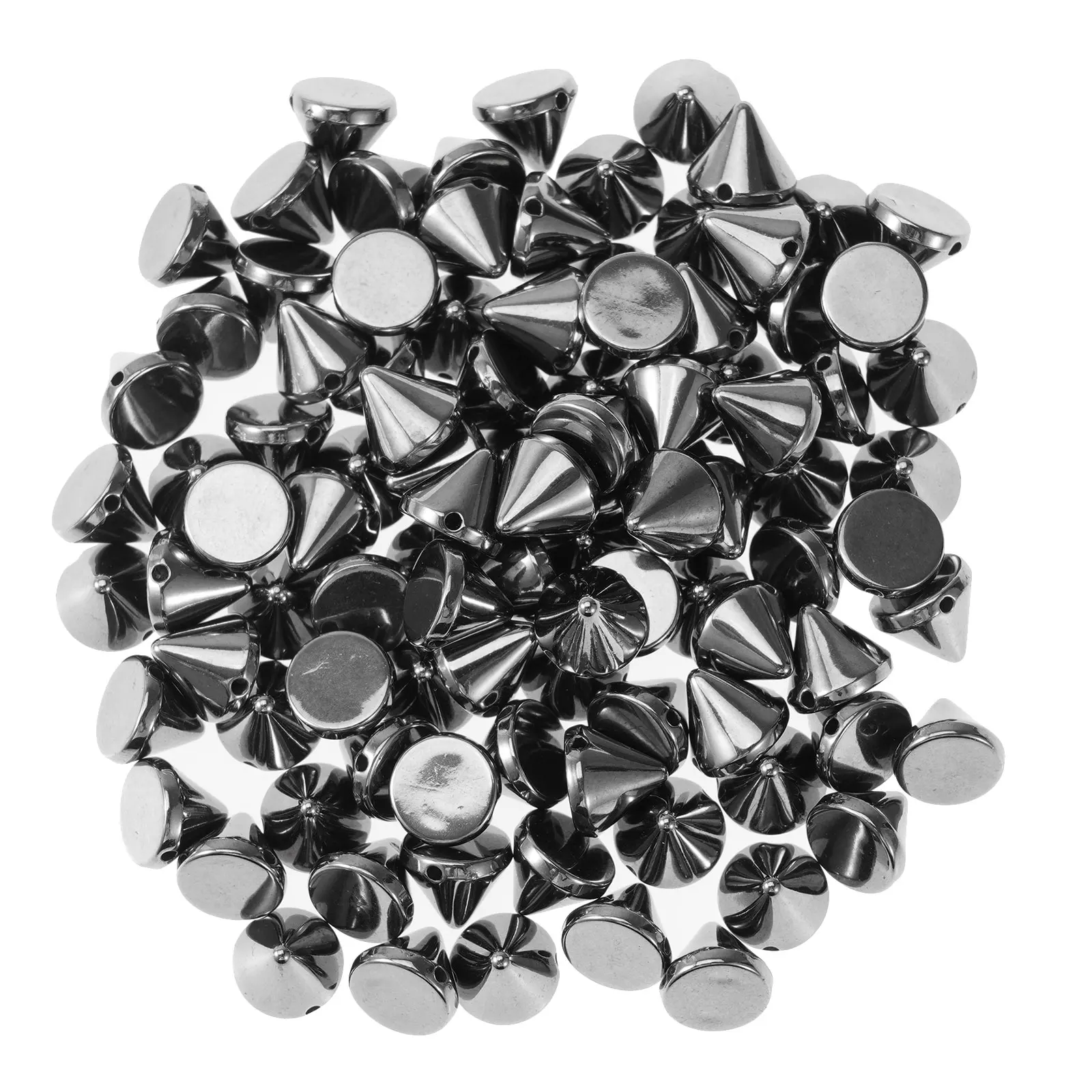 

100Pcs Clothing Studs Straight Hole Bullet Rivets Metal Punk Clothes Luggage Bags Shoes Fasteners DIY Badge Brooches Stud Spikes