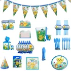 Декор для детского дня рождения с покемоном, обеденная тарелка, салфетка, Подарочный пакет, аниме-фигурка, посуда, игрушки, подарок для детской Вечерние