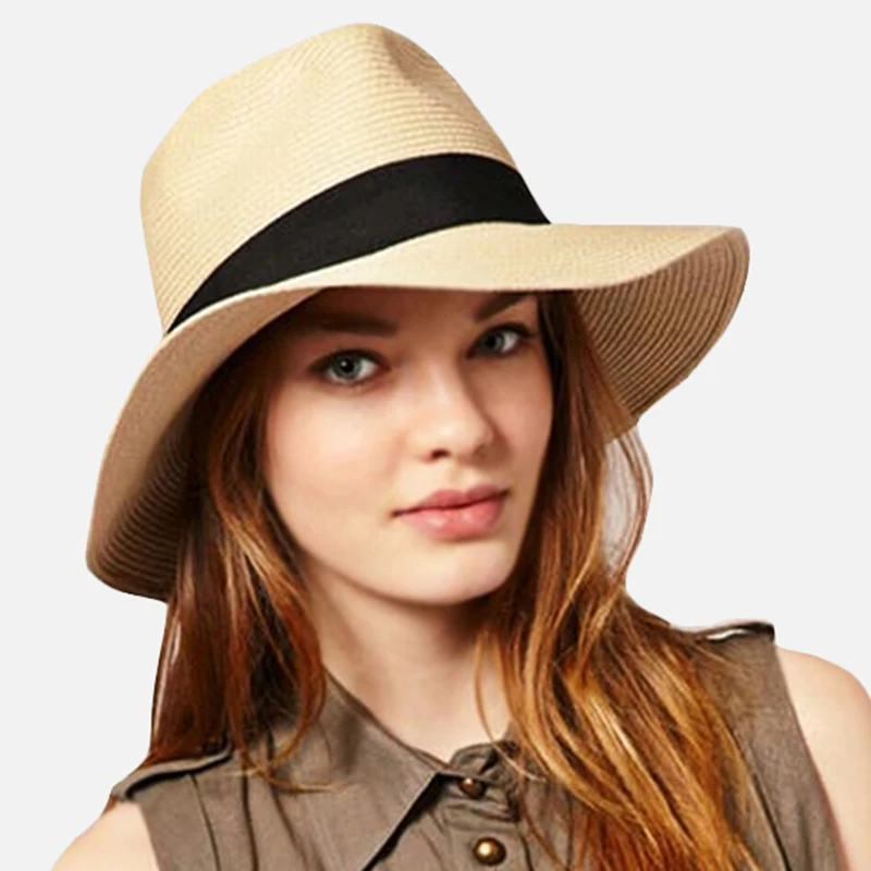 Женская и мужская соломенная шляпа Toquilla элегантная с широкими полями королевы