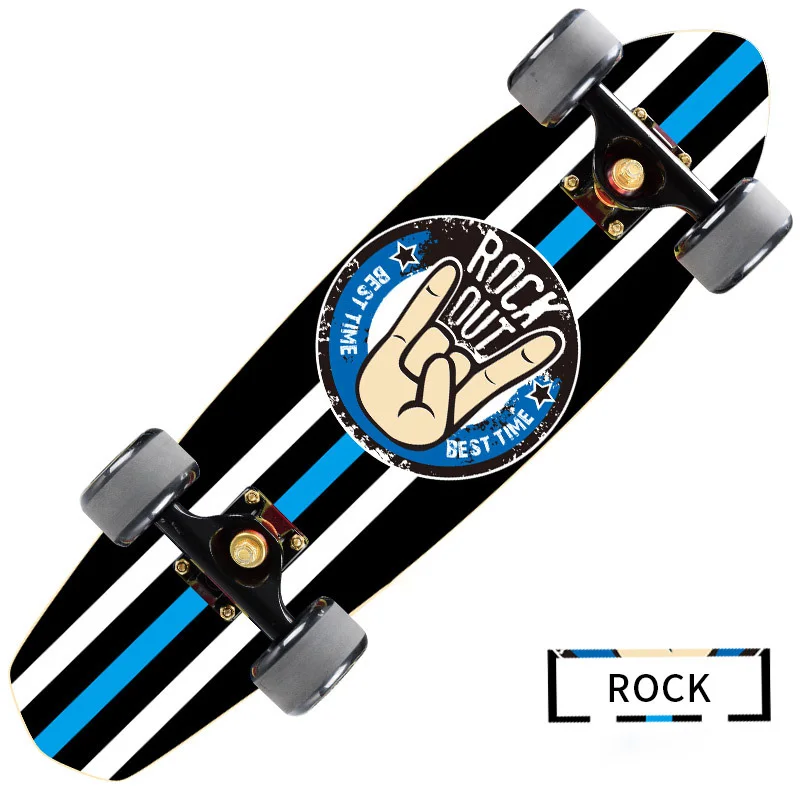 27'' Maple Penny Board Large Cruiser Skateboard Flash Wheel 