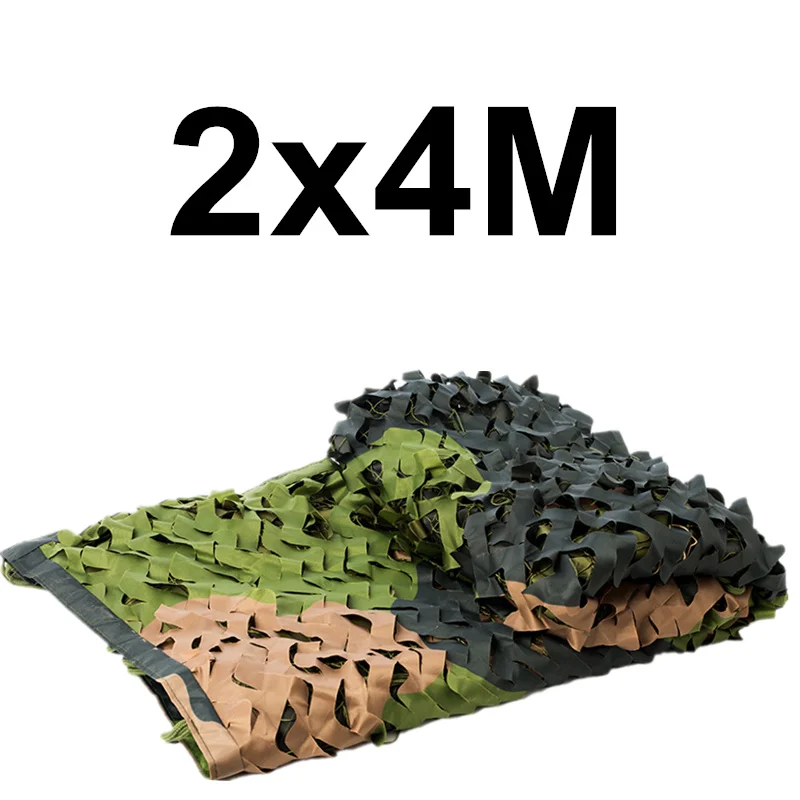 WELEAD 2x4 м усиленная камуфляжная сетка военный белый песок черная маскирующая сетка охотничий тент садовый тент скрытие 4x2 2x4 2*4 м - Цвет: woodland 3-color