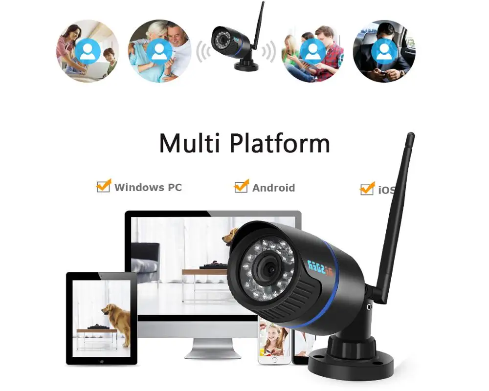 Besder 1080P FHD IP камера Wifi уличная камера безопасности Водонепроницаемая 20 м ночное видение Обнаружение движения ONVIF 2,0 P2P беспроводная камера