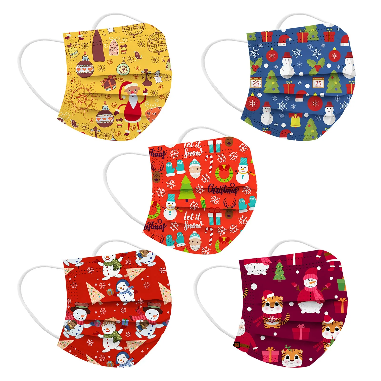 

50 шт., одноразовые маски для лица, 3 слоя