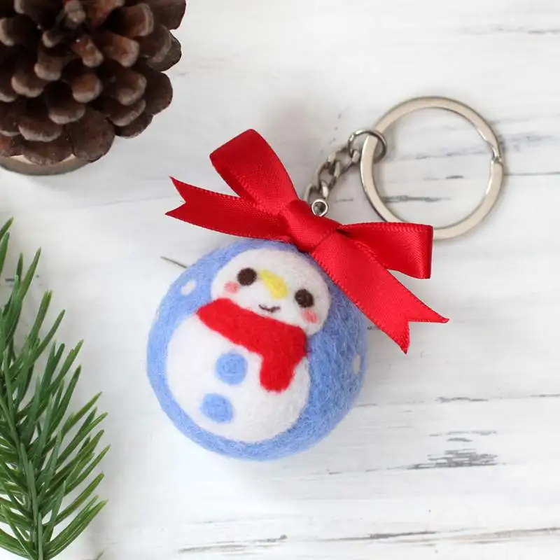 Рождественский брелок ручной работы материал из шерстяного войлока DIY посылка