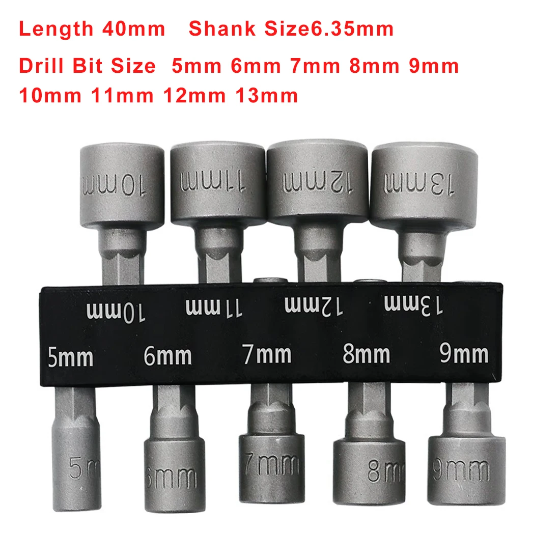 

Гнездо адаптера 9 шт. 1/4 шестигранным хвостовиком Мощность Гайка Драйвер сверло торцевой гаечный ключ винт 5-13 мм гайка винт драйвер комплект...