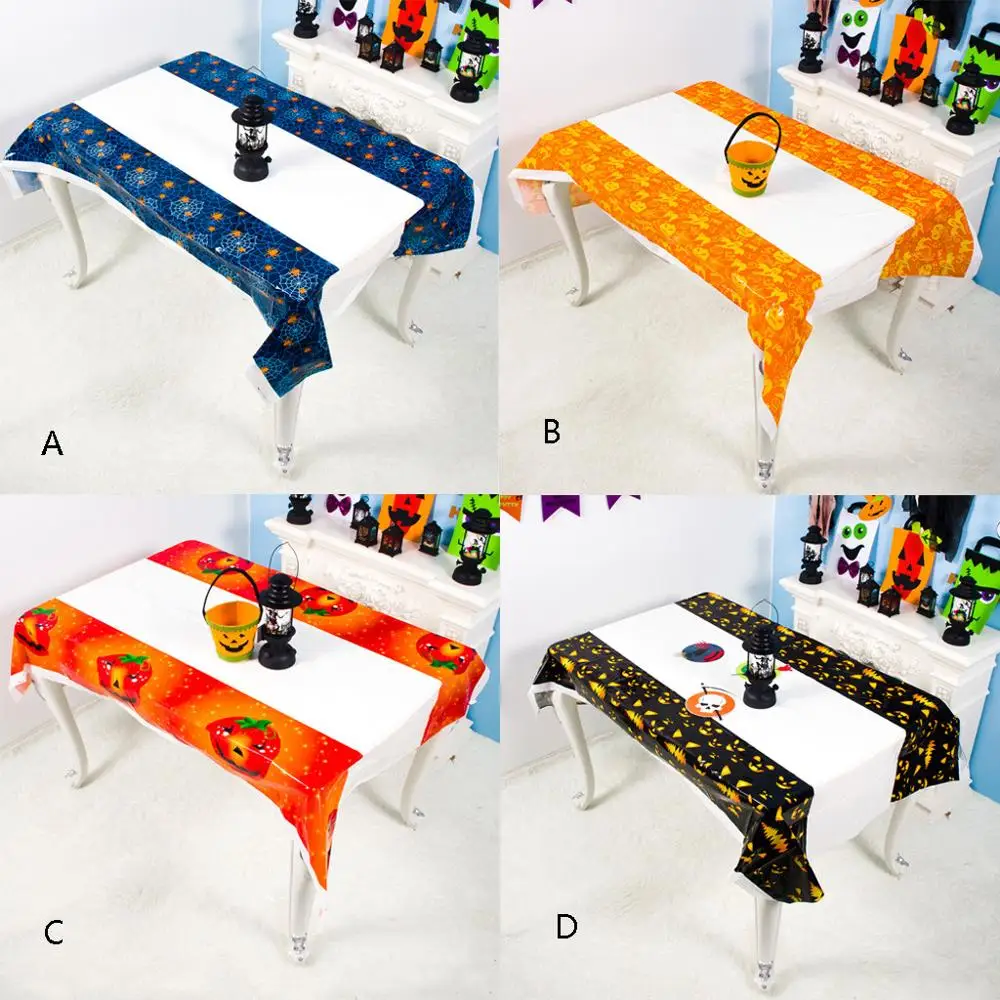 Прозрачная скатерть на Хэллоуин круглая в виде паука покрытие для стола Топпер