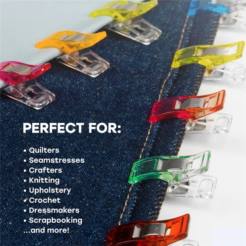 50 Pcs Mini Multi-purpose Clips Use as Sewing Binding for Quilting Crocheting Knitting General Purpose | Дом и сад