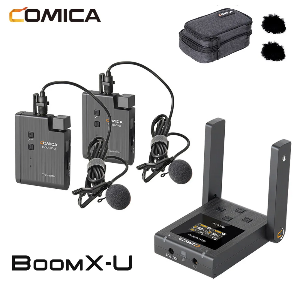Comica BoomX U Беспроводной микрофон для вещания мини УВЧ передатчик свободные руки