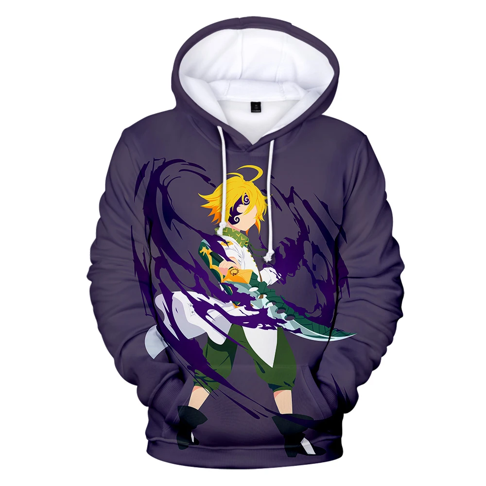Толстовки Meliodas 3D для мужчин и женщин Модные свитшоты с популярным принтом Nanatsu No