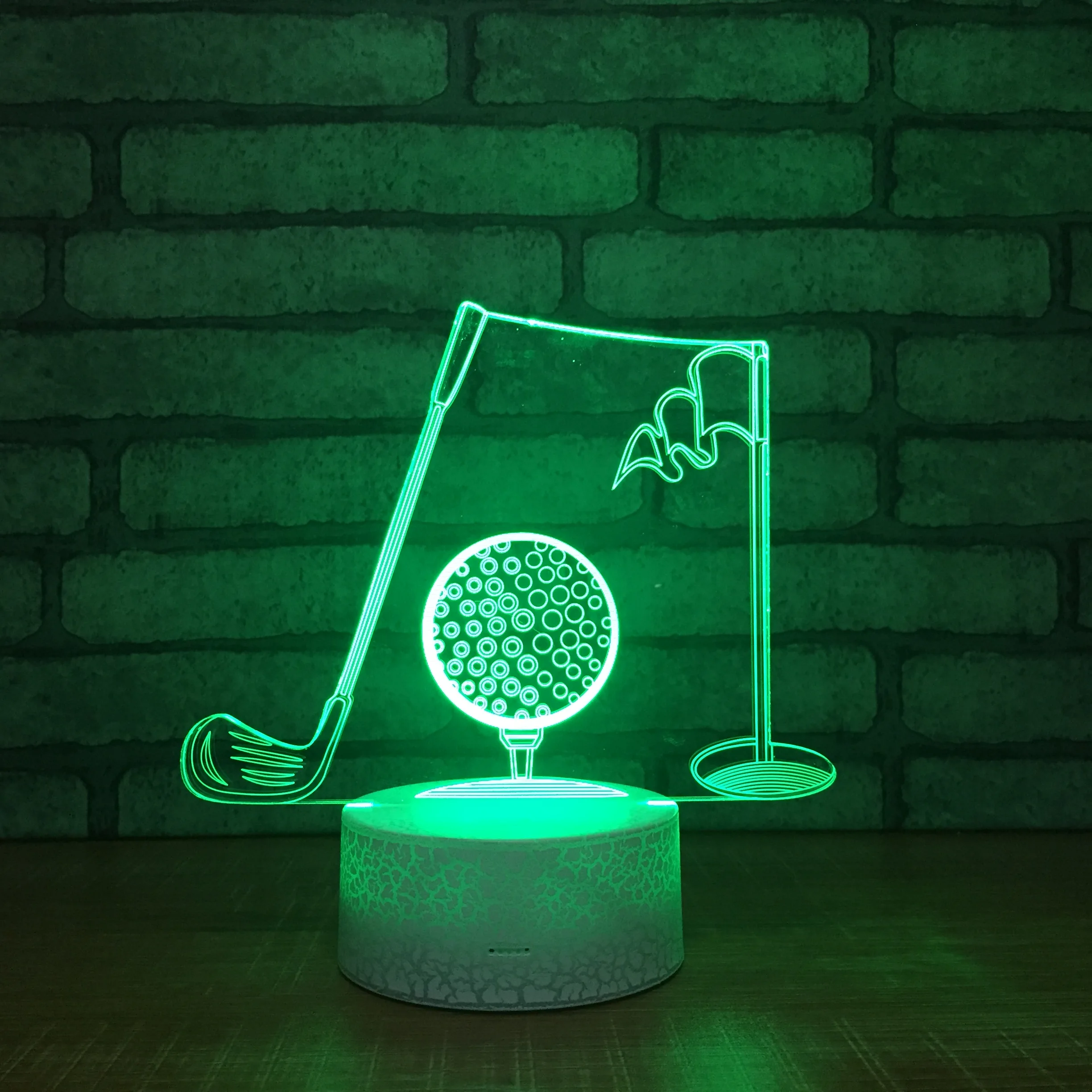 Ночсветильник с 3D иллюзией цветной набор для гольфа светодиодсветодиодный