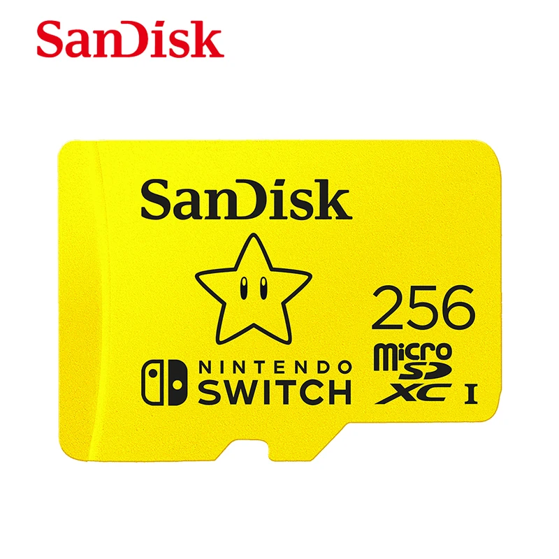 Карта памяти SanDisk 256 ГБ 128 Гб 64 U3 или Nintendo Switch Microsd TF-карта нового стиля SDXC UHS-I с