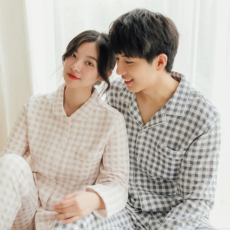 2021 New Autumn and Winter Love Fashion Companion Pajamas Men's Women's Thick Cotton 2-Piece Set Chinese-Style Comfortable Pyjam