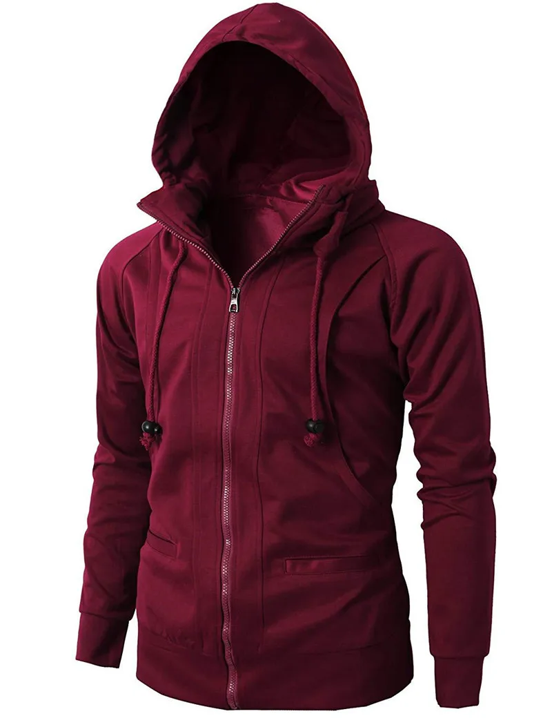Zipper Jacket Jackets Men Hooded Hoodie Black Gray Navy Sweatshirt Outerwear Long Sleeve Coats Tracksuits Man Hoody Streetwear | Мужская