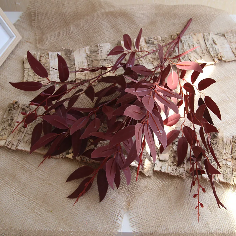 

Artificial Willow Vine Bouquet Artificial White Flower Leaves Willow Vine Faux Foliage Fake Plants Jungle Wedding Party Decor