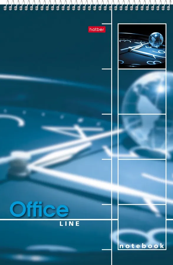 Блокнот Hatber 80/96 л. А4 клетка жесткая подложка на спирали обложка с УФ-лаком и