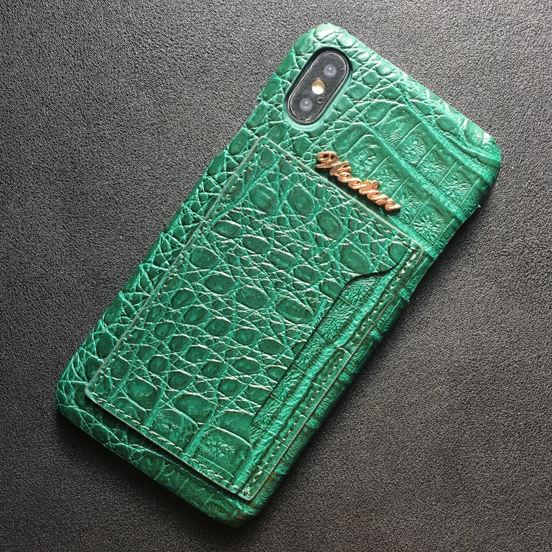 Green Чехол-подставка из крокодиловой кожи для iPhone 11 Pro 6s 6 7 8 Plus X XS Max XR карта, карман, держатель чехол для Airpods чехол - Цвет: Green