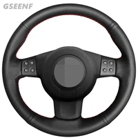 car steering wheel cover for ibiza 6l 2007 seat leon mk2 2008 2006 hand stitched black leather