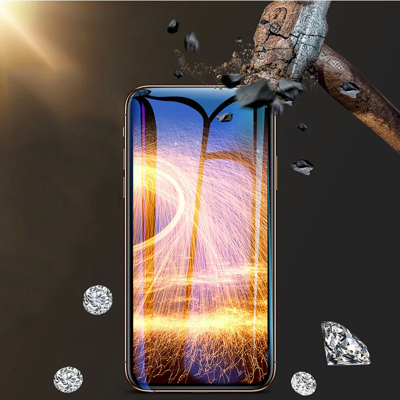 9D HD Tempered Glass For iphone XS XR MAX Screen Protector protective X 6 6s 7 8 plus 6.1 6.5 5.8 inch | Мобильные телефоны и