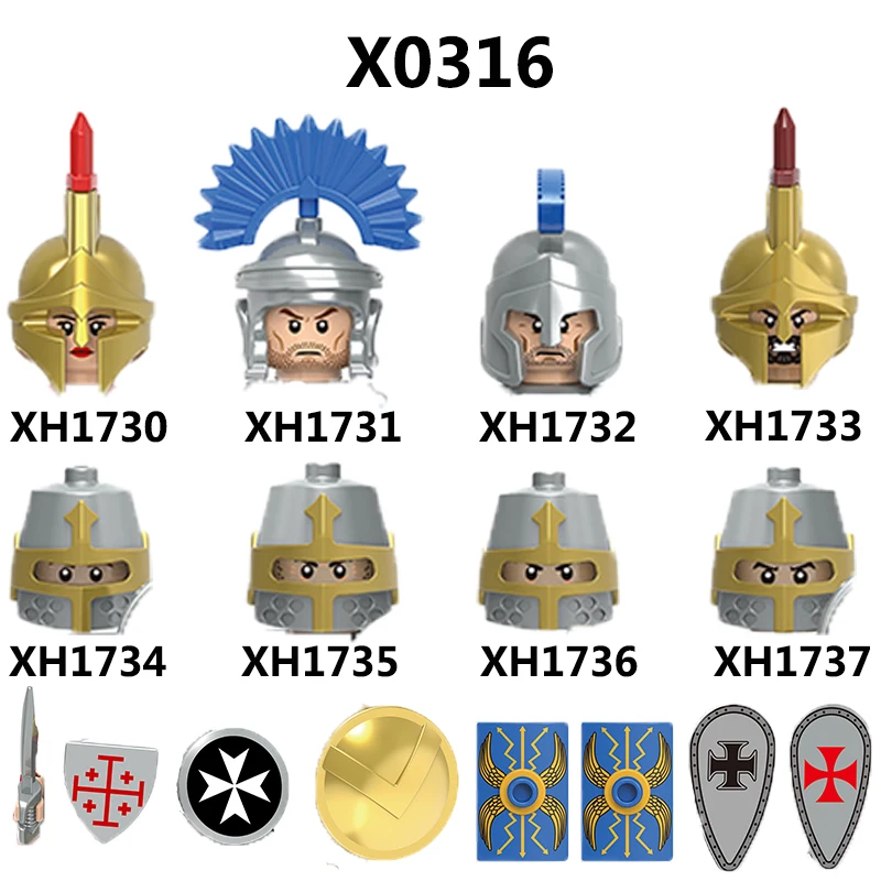 X0316 новые строительные блоки римские миниатюрные статуи искусственные