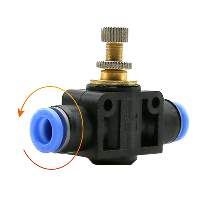 Горячий пневматический Регулятор воздушного потока 4 мм 6 8 10 внешний шланг трубка