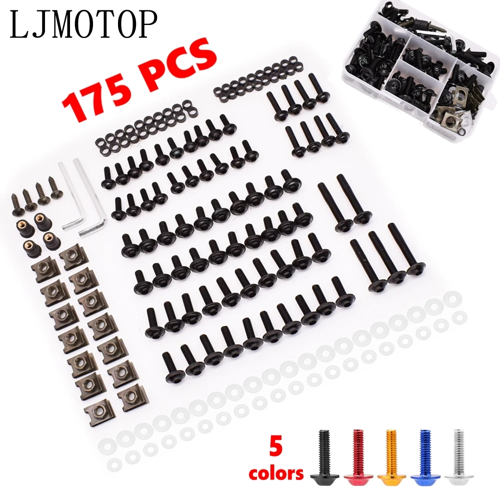 Алюминиевые винты для мотоцикла комплект гаек болты установки на корпусе Kawasaki