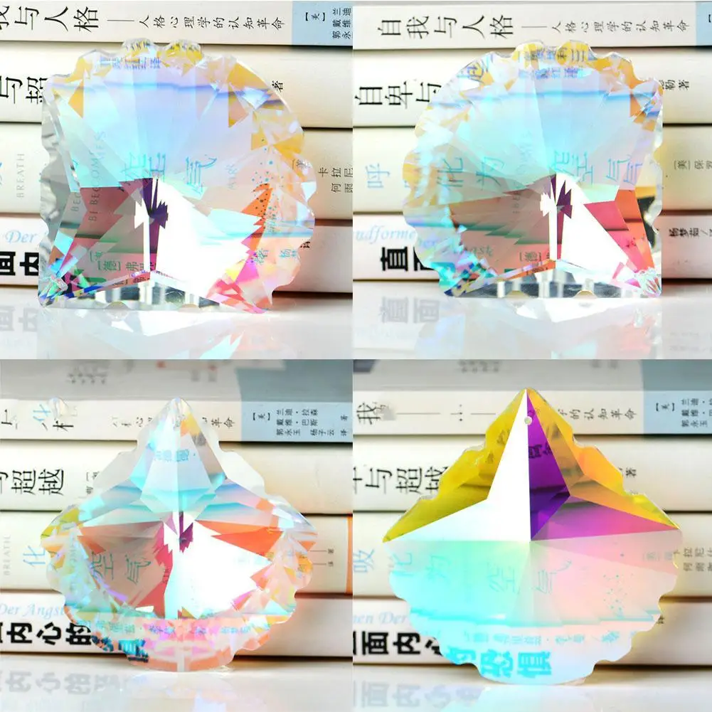 

Shiny Shell Shape Crystal Clear Crystal Prisms Suncatcher Chandelier Crystals Pendants Accessories DIY Bead Curtain Hanging