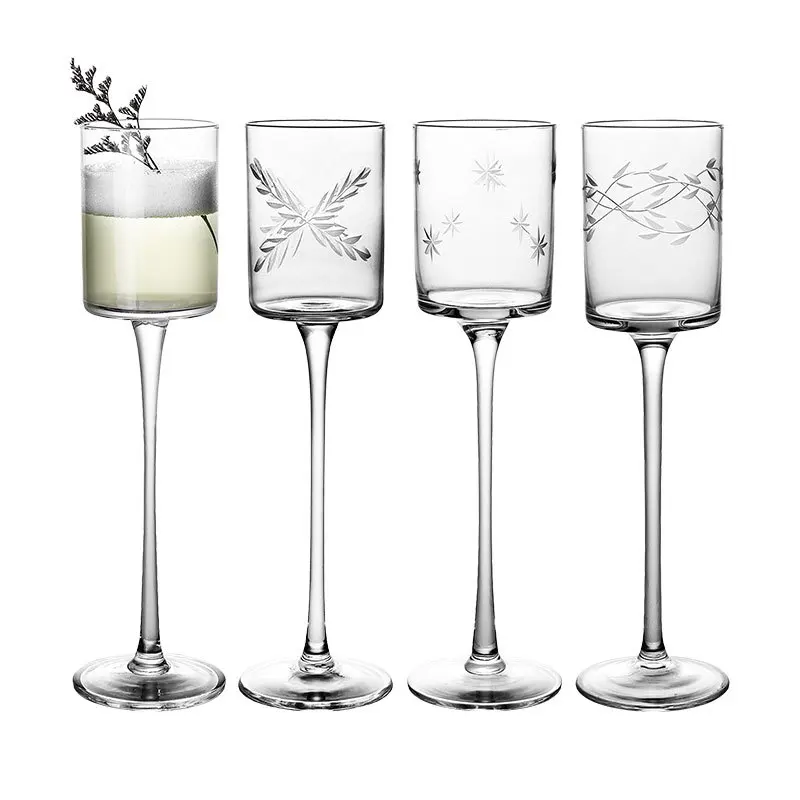 

Champagne Flute Glasses Cocktail Glasses Lead Free Elegantly Goblet 130ML