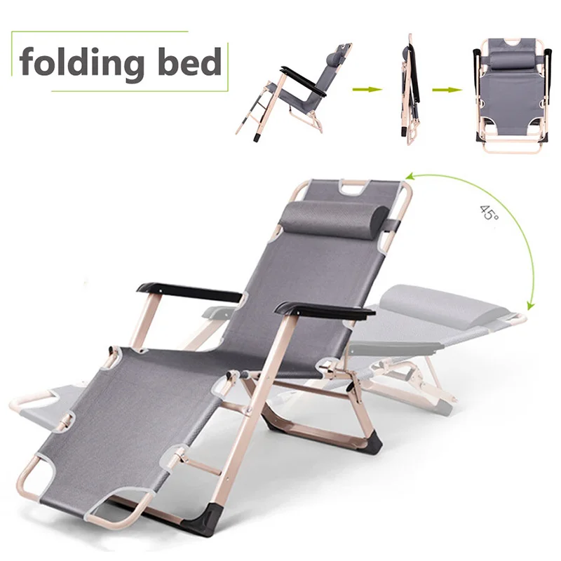 NorHome-Silla de pesca de oficina, silla moderna de Metal, cama plegable, siesta, cama sencilla