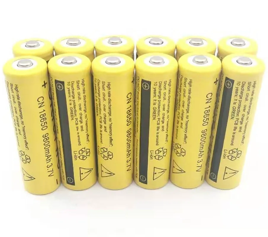 16 шт аккумулятор 18650 9800mAh 3,7 V Аккумулятор для 18650 power bank DIY фонарик