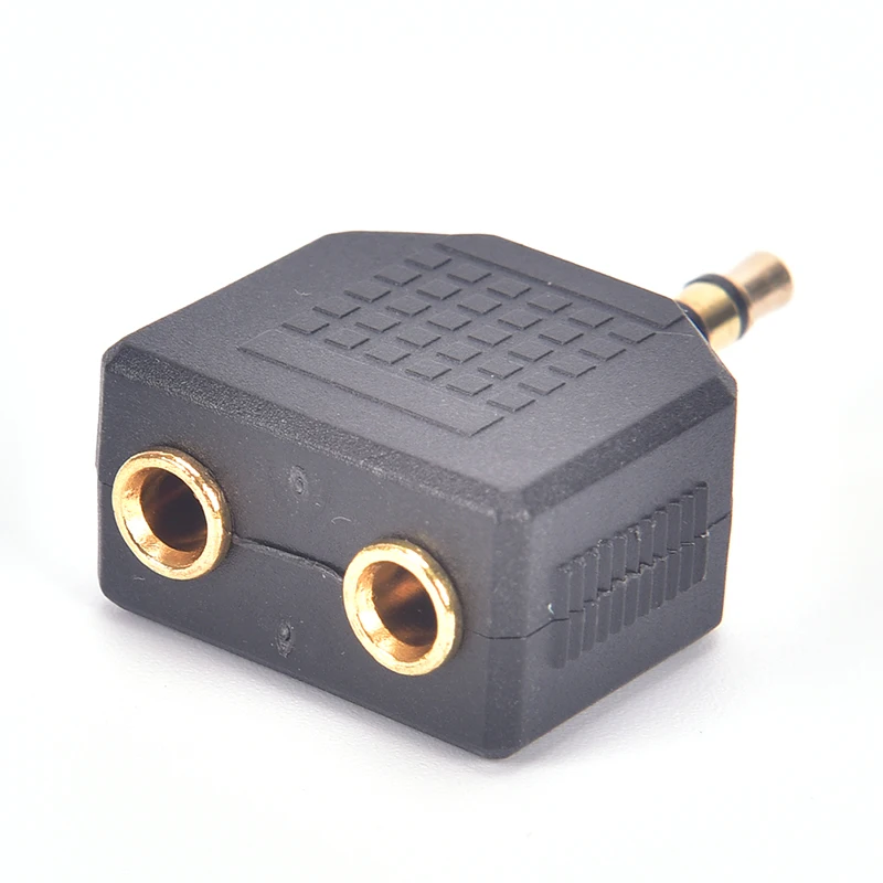 

3.5mm Stereo Jack Headphone Splitter Adaptor 1 Plug To 2 Sockets Plug Splitter Y Adapter Drop Shipping