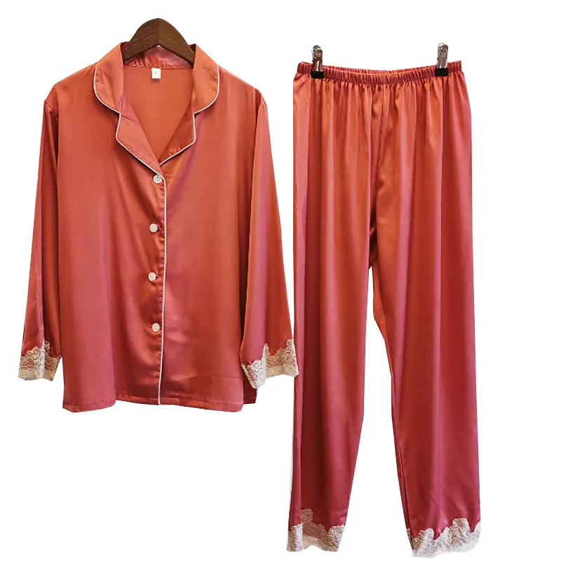 Женская пижама с длинным рукавом и V-образным вырезом | одежда