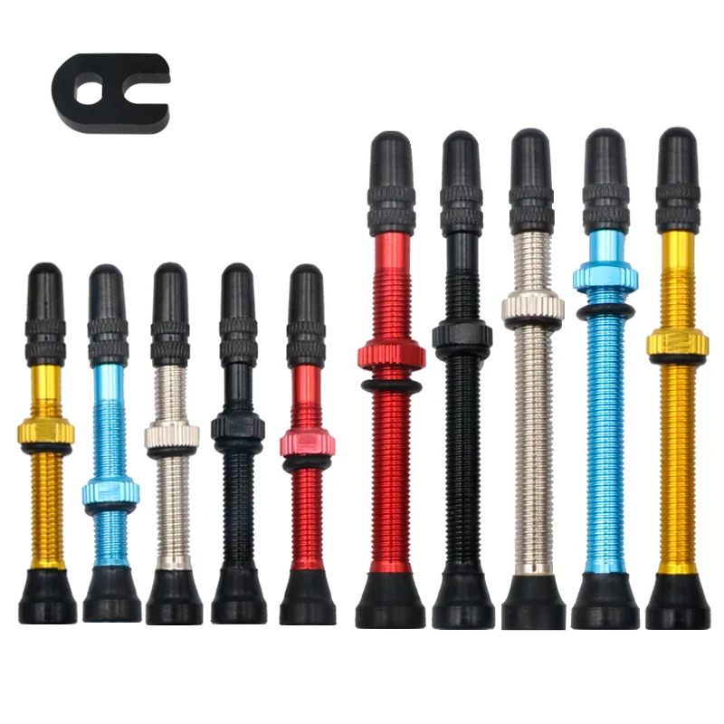 

2PCS 40/60MM Bicycle Brass or Alloy Stem F/V Presta Tubeless Tire Valve Road Bike MTB Nipple Tool Tubeless Sealant Alloy Valve