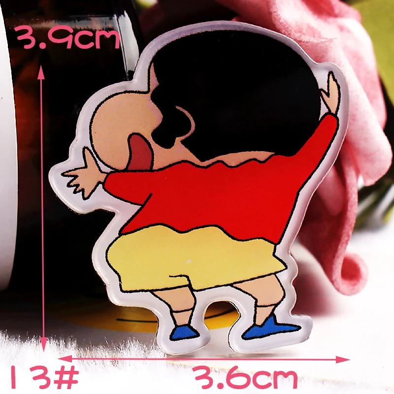 1 шт. Crayon Shin-chan мультфильм демон значки на одежду акриловые значки Kawaii значки на рюкзак булавка брошь значок Y13 - Color: Y13-13