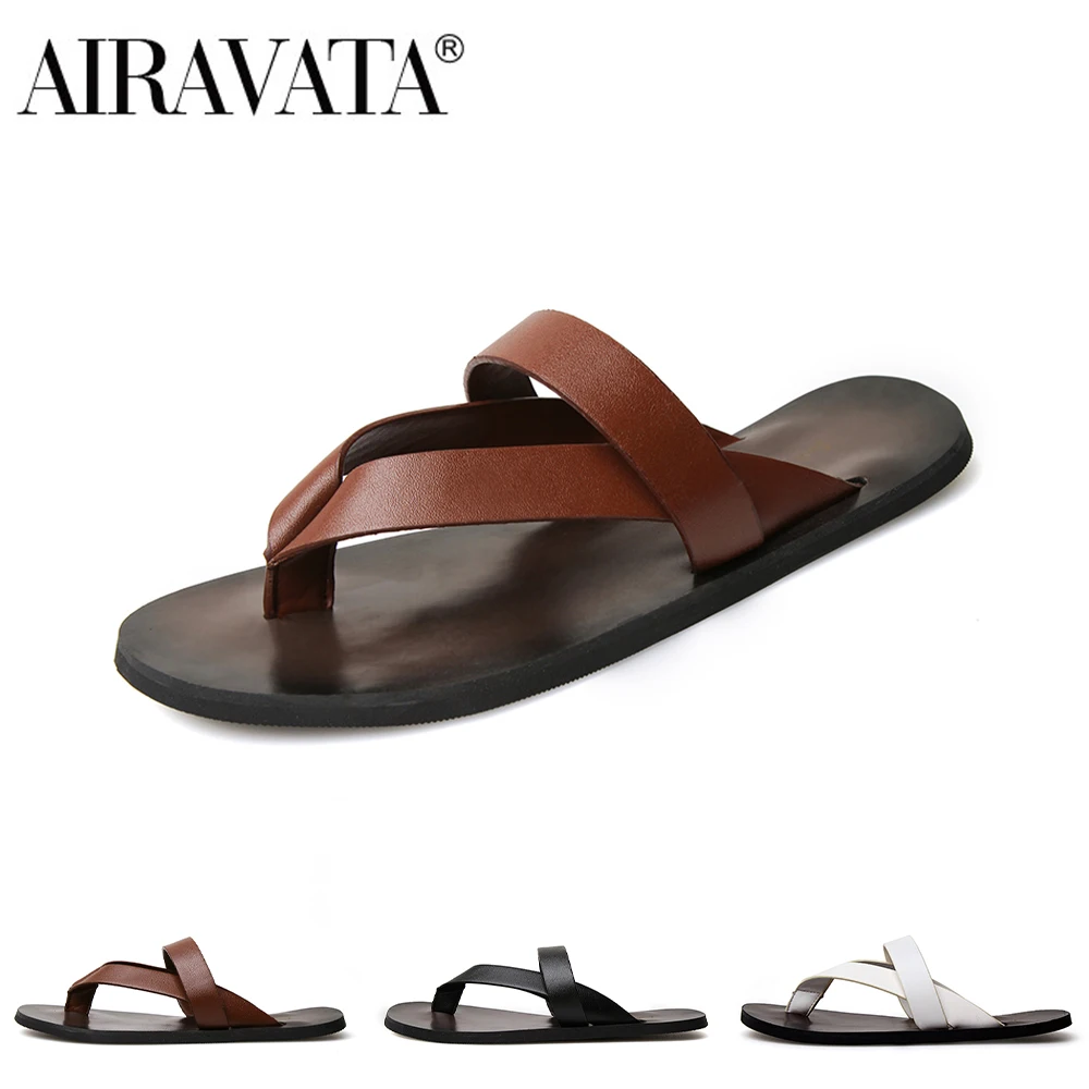 

Шлепанцы Airavata мужские, дышащие Нескользящие, плоская подошва, Повседневная Уличная обувь для пляжа, летние Тапочки