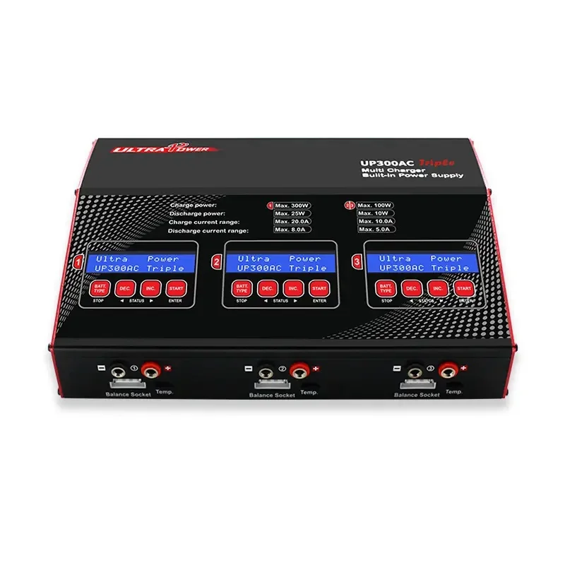 

Ultra Power UP300AC Triple 3X100W 20A 3CH Battery Balance Charger