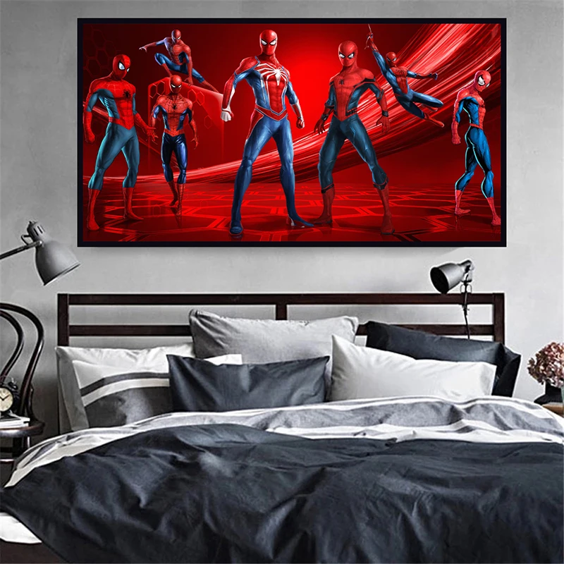 Постеры и печатные картины Marvel Мстители супергерои Человек-паук фильм рисунок на