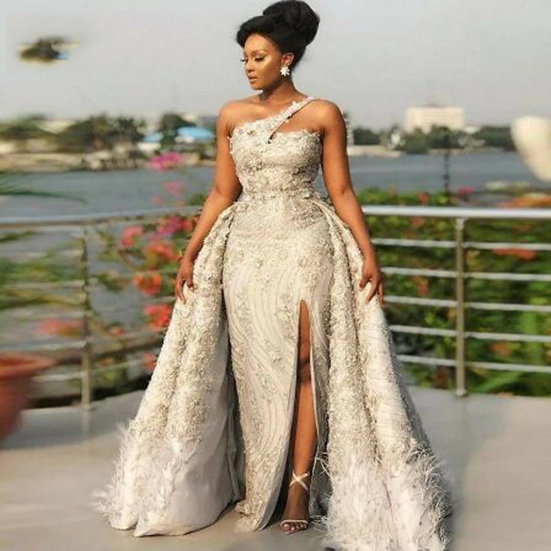 Африканского страуса платье для выпускного с аппликацией длинные платья вечера